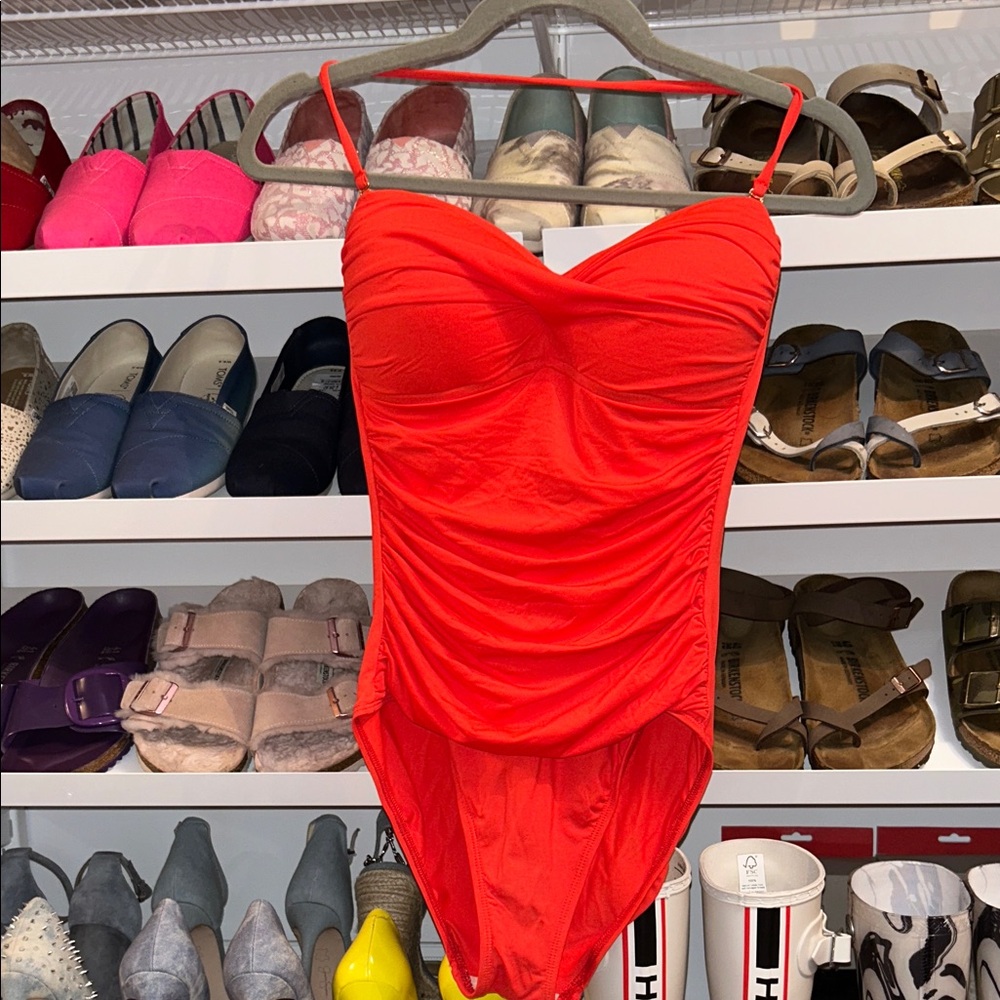 La Blanca Vibrant Red One-Piece Swimsuit